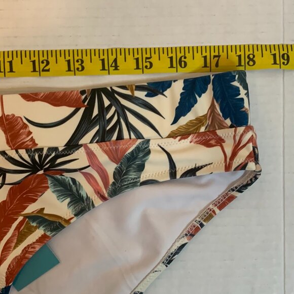 Bikini Bottom Womens XXL Aqua Quintsoul Floral New with Tags Sun Surf Beach Fun - Picture 8 of 8
